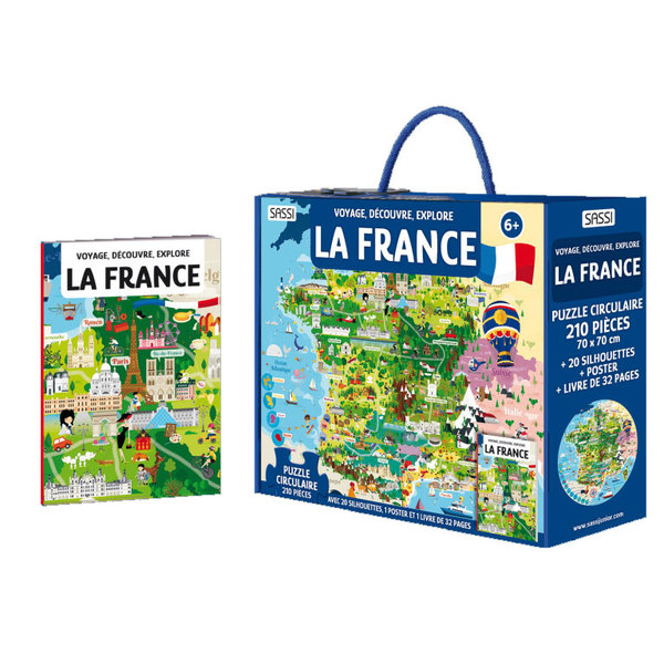 La France - Coffret livre et puzzle "Voyage, découvre, explore"