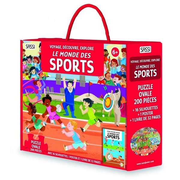 Le monde des sports - Coffret livre et puzzle "Voyage, découvre, explore"