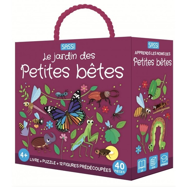 Q-box Les petites bêtes - Livre puzzle et 12 figurines