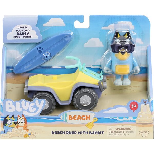 Le quad de plage de Bluey et figurine Bandit