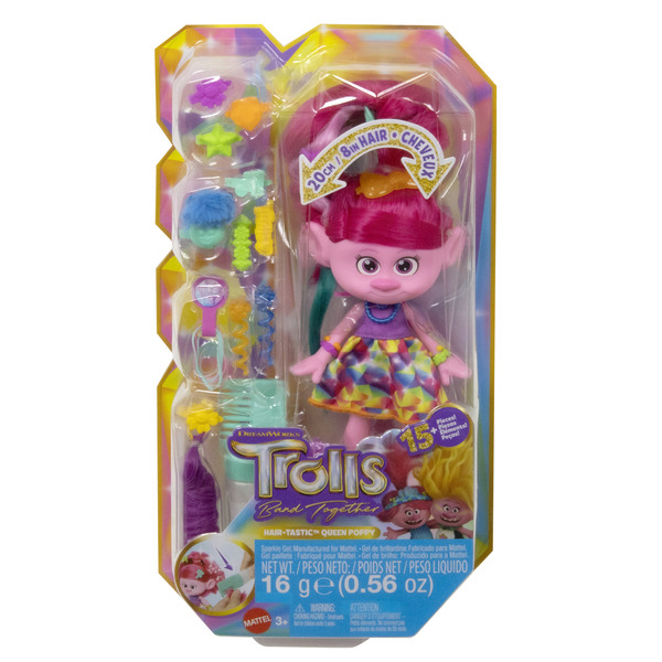 Poupée Poppy Cheveux à paillettes - Trolls 3