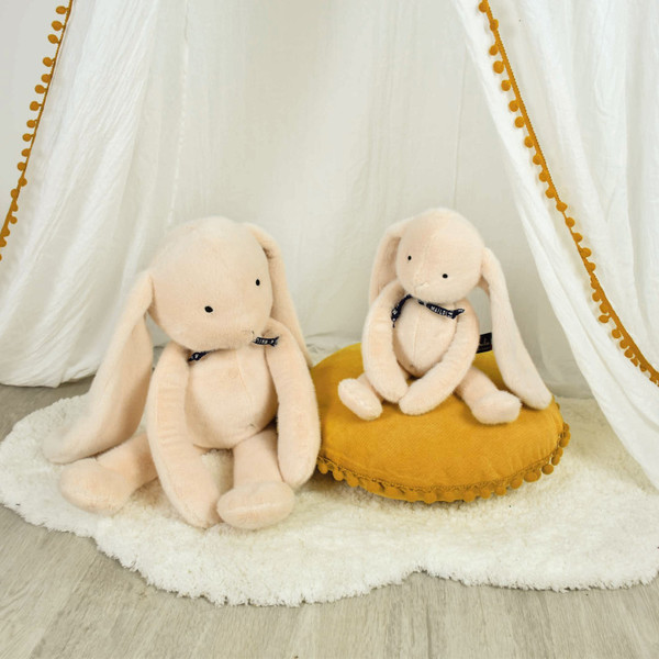 Peluche lapin Méloé beige 37cm