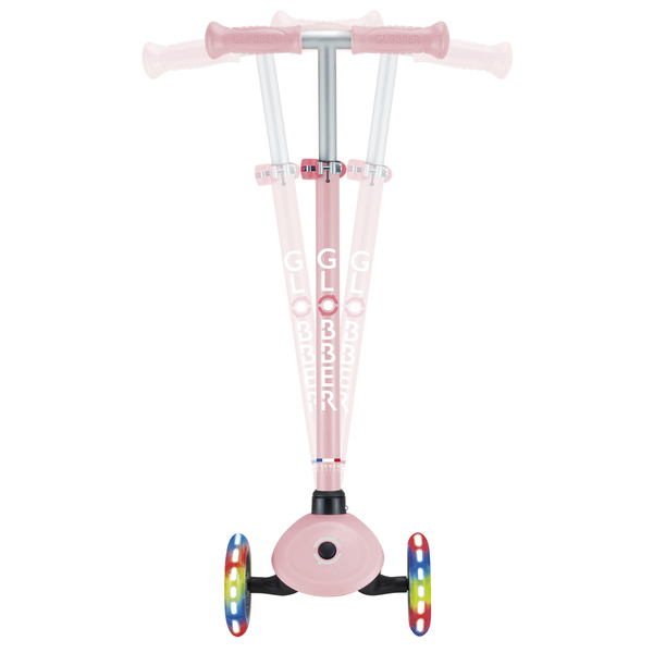 Trottinette 3 roues Primo Lights rose pastel