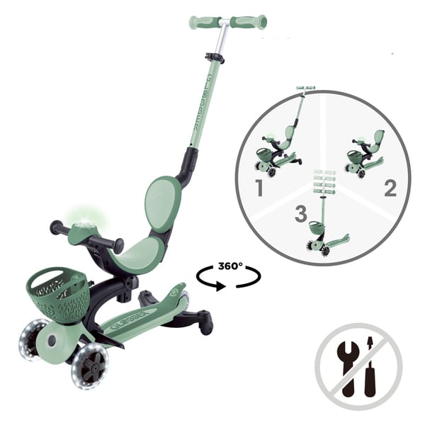 Trottinette évolutive Go-Up Baby 360 light vert sauge