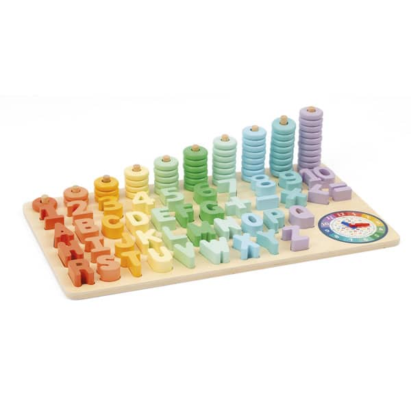 Maxi puzzle éducatif en bois chiffres et lettres