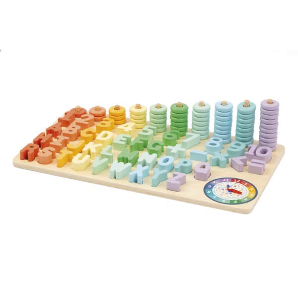 Maxi puzzle éducatif en bois chiffres et lettres