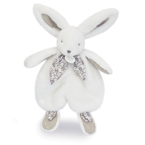 Lapin doudou blanc 29cm