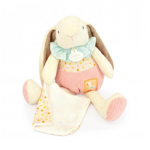 Peluche lapin Ciboulette et son doudou 28cm