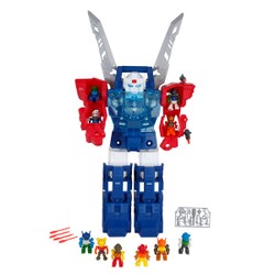 Robot géant Exobot 55cm transformable avec 24 mini figurines