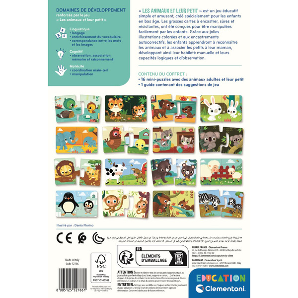 Jeu éducatif - Les animaux et leurs petits