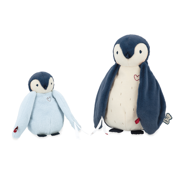 Coffret 2 peluches câlins manchots bleus - Complices