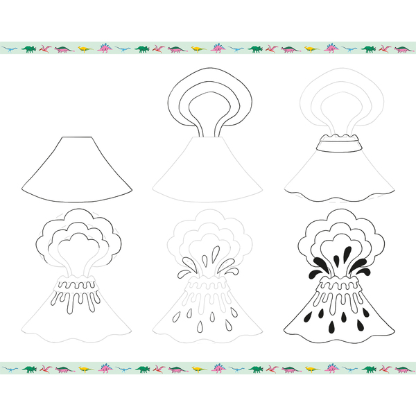 Apprendre à dessiner 20 modèles dinos - Step by Step Drawing