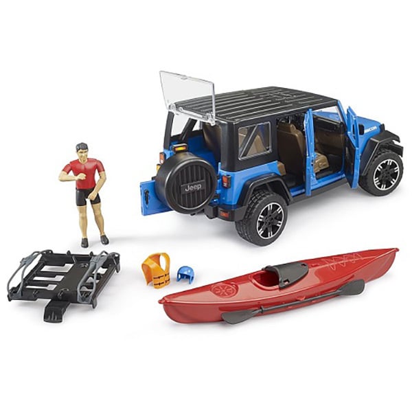 Jeep Wrangler Rubicon avec kayak et figurine