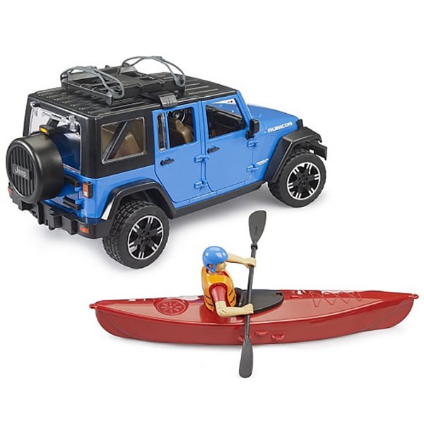 Jeep Wrangler Rubicon avec kayak et figurine