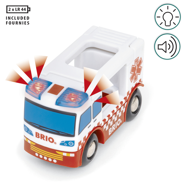 Camion ambulance son et lumière - 36035 BRIO World 