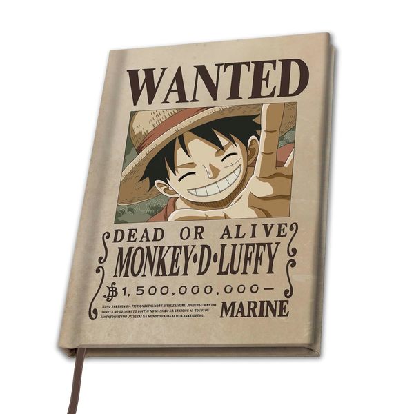 Cahier One Piece A5 - Wanted Luffy