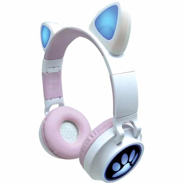 Casque audio sans fil lumineux oreilles de chat