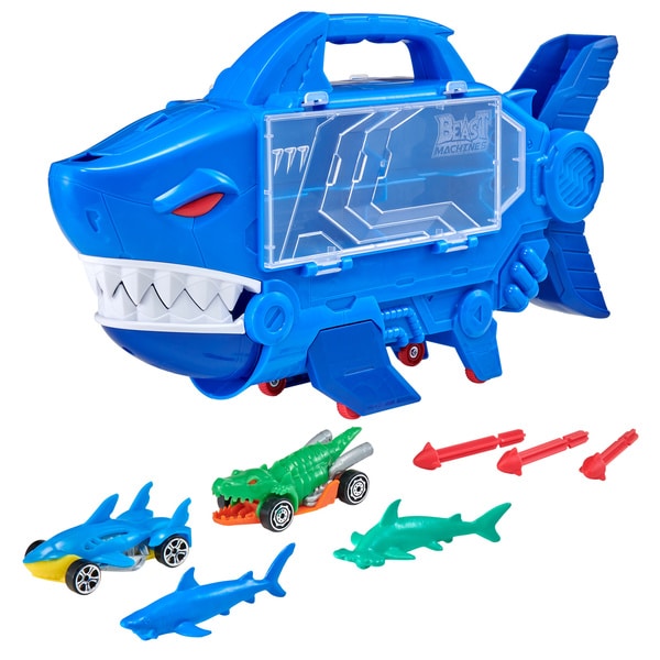 Coffret requin transporteur avec voitures Beast Machines