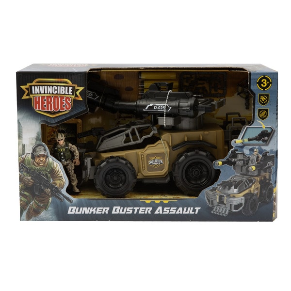 Voiture militaire Bunker Buster Assault 33 cm avec figurine