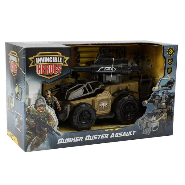 Voiture militaire Bunker Buster Assault 33 cm avec figurine