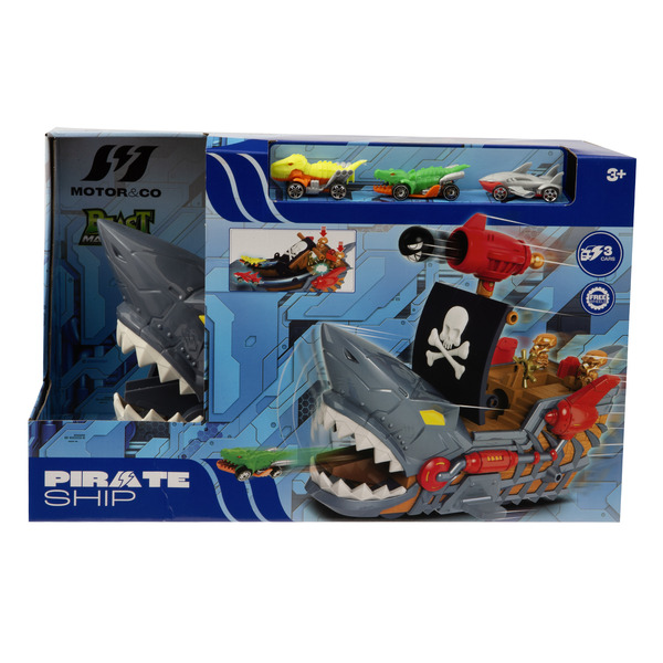 Navire pirate Beast Machines avec 3 voitures