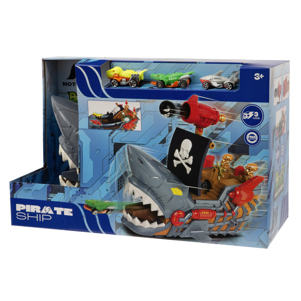 Navire pirate Beast Machines avec 3 voitures