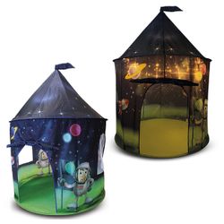 Tente de jeu espace et astronaute en tissu avec lumières