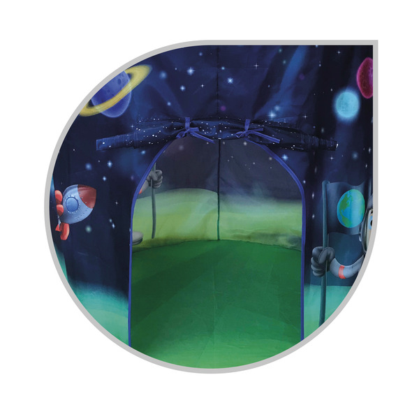 Tente de jeu espace et astronaute en tissu avec lumières