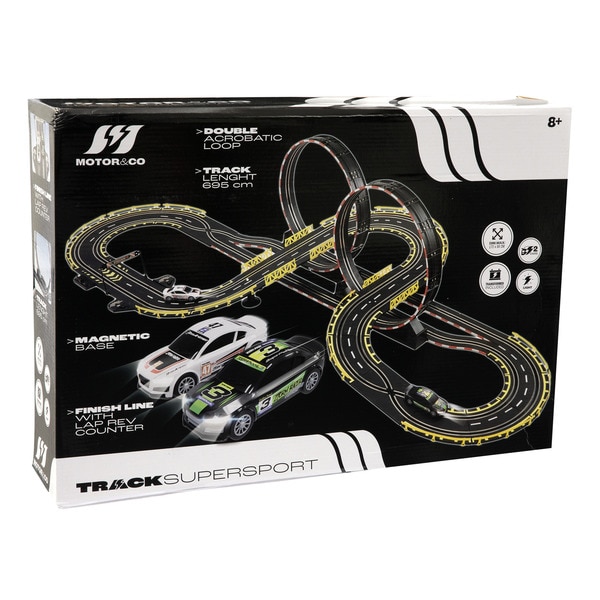 Circuit magnétique piste de voiture Superloop 695 cm