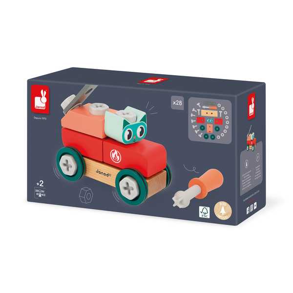 Voiture en bois à bricoler chat - Brico Kids