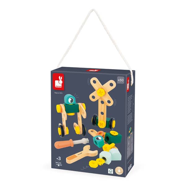 Baril Brico Kids - 50 pièces en bois