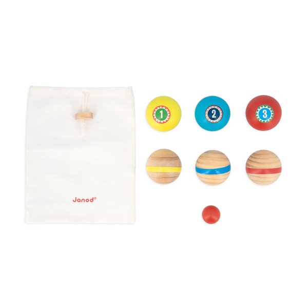 Mon premier jeu de pétanque en bois Applepop