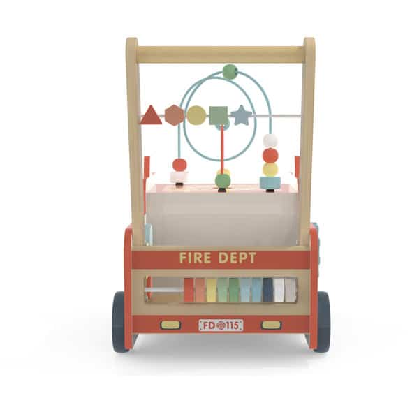 Porteur camion de pompiers avec activités d éveil