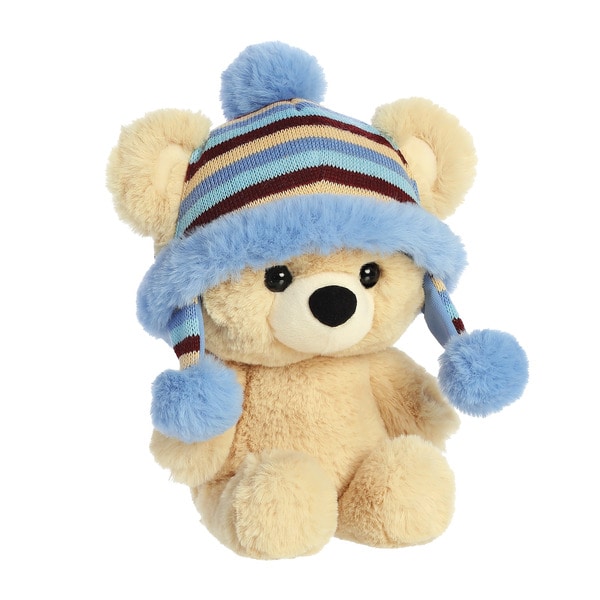 Peluche ourson avec bonnet 30 cm