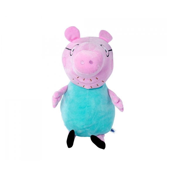 Peluche Peppa Pig Papa 37cm Rose/Turquoise