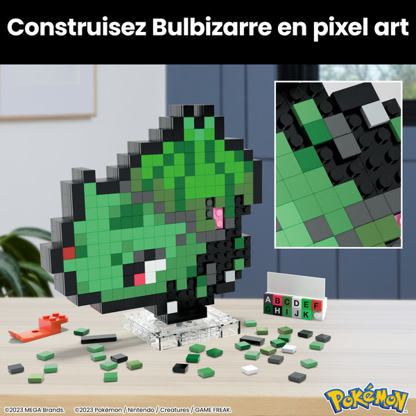 Pixel Art Pokémon Bulbizarre - Mega Bloks