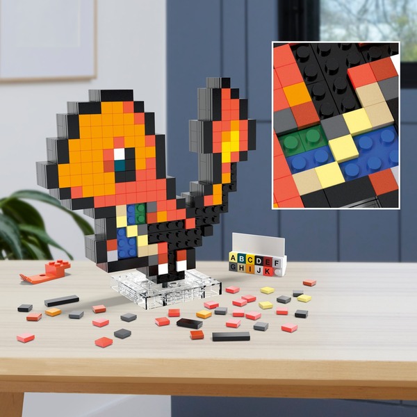 Pixel Art Pokémon Salamèche - Mega Bloks