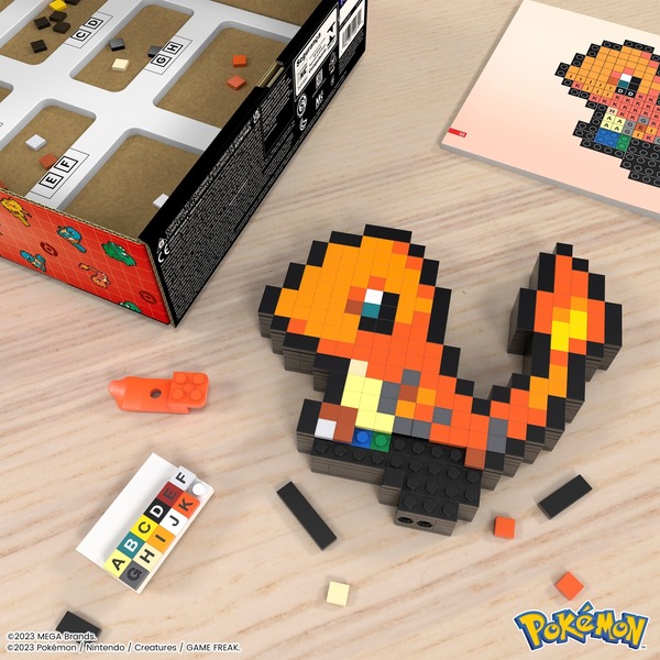 Pixel Art Pokémon Salamèche - Mega Bloks