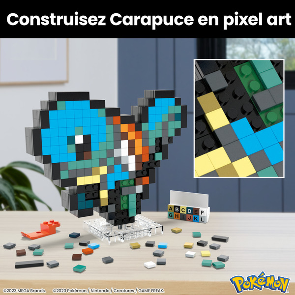 Pixel Art Pokémon Carapuce - Mega Bloks