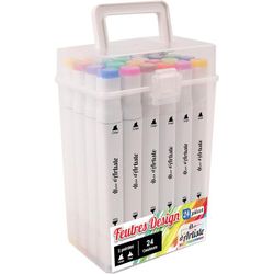 24 feutres double pointe Main d'Artiste