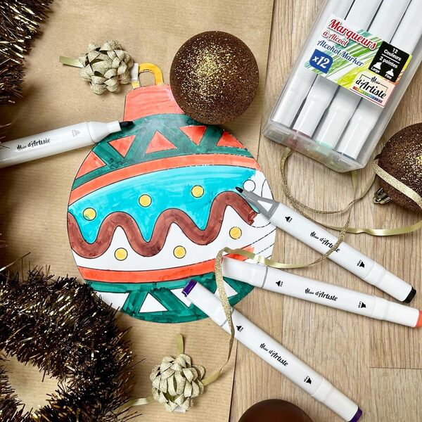 24 feutres double pointe Main d Artiste