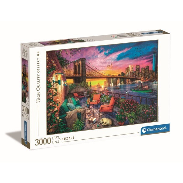 Puzzle 3000 pièces coucher de soleil balcon de Manhattan