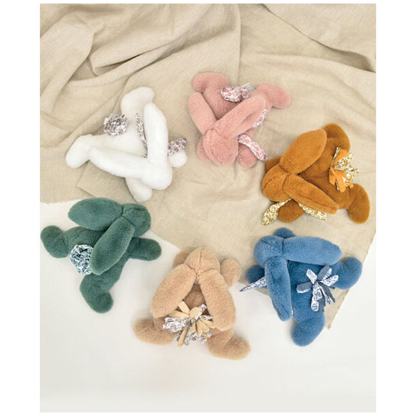Lapin doudou rose poudré – 25 cm