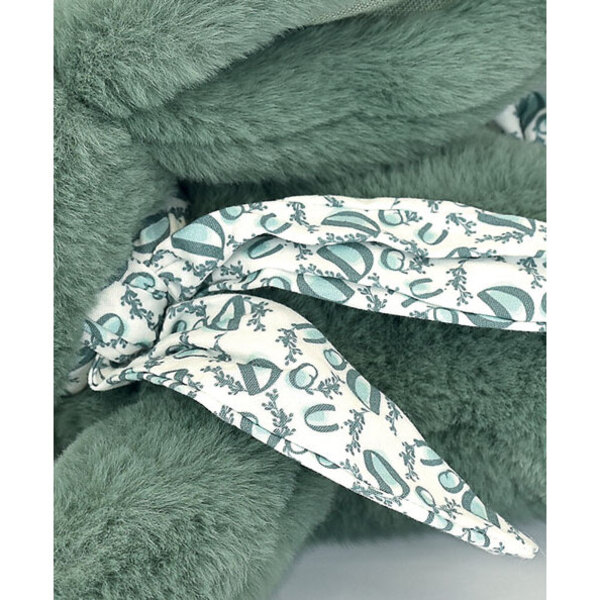 Lapin doudou vert sauge – 25cm