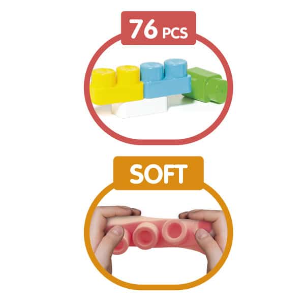 Baril 76 cubes de constructions soft