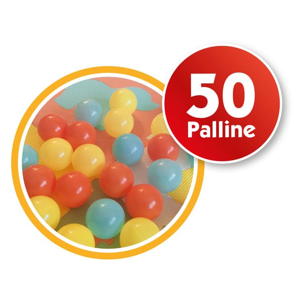 Dalles en mousse avec rebord et 50 balles