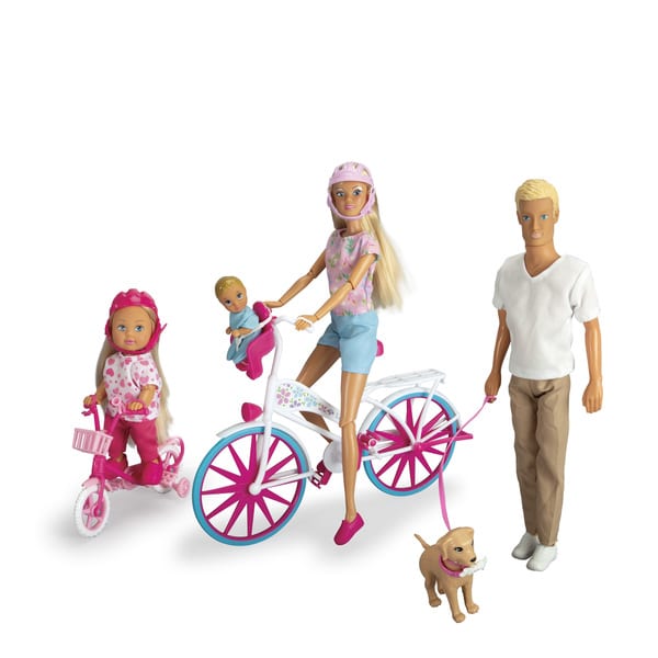 Famille de poupées Lolly à vélo