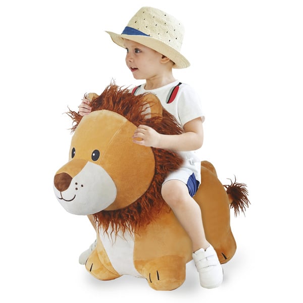 Ballon sauteur lion en tissu