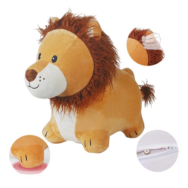 Ballon sauteur lion en tissu