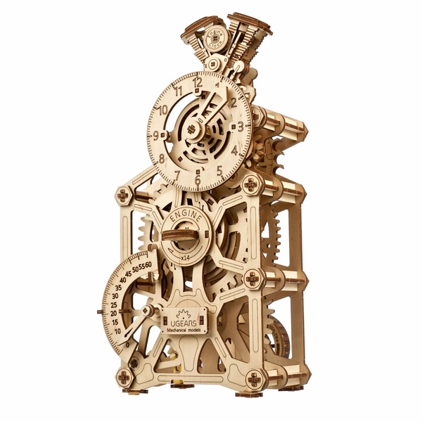 Horloge à moteur – Puzzle 3D en bois